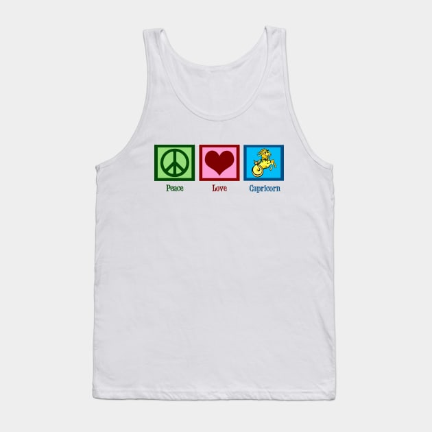 Peace Love Capricorns Tank Top by epiclovedesigns